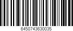 Código de barras (EAN, GTIN, SKU, ISBN): '6450743630035'