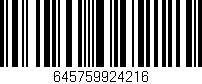 Código de barras (EAN, GTIN, SKU, ISBN): '645759924216'