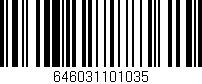 Código de barras (EAN, GTIN, SKU, ISBN): '646031101035'