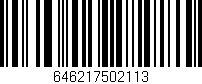 Código de barras (EAN, GTIN, SKU, ISBN): '646217502113'