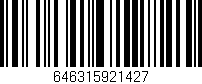 Código de barras (EAN, GTIN, SKU, ISBN): '646315921427'