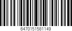 Código de barras (EAN, GTIN, SKU, ISBN): '6470151581149'