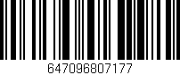 Código de barras (EAN, GTIN, SKU, ISBN): '647096807177'