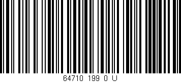 Código de barras (EAN, GTIN, SKU, ISBN): '64710_199_0_U'