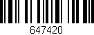 Código de barras (EAN, GTIN, SKU, ISBN): '647420'