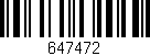 Código de barras (EAN, GTIN, SKU, ISBN): '647472'