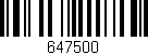 Código de barras (EAN, GTIN, SKU, ISBN): '647500'
