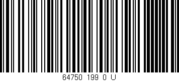 Código de barras (EAN, GTIN, SKU, ISBN): '64750_199_0_U'