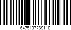 Código de barras (EAN, GTIN, SKU, ISBN): '6475187769110'