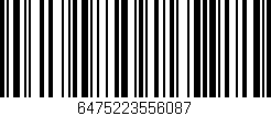 Código de barras (EAN, GTIN, SKU, ISBN): '6475223556087'