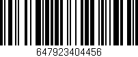 Código de barras (EAN, GTIN, SKU, ISBN): '647923404456'