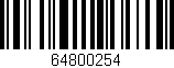 Código de barras (EAN, GTIN, SKU, ISBN): '64800254'
