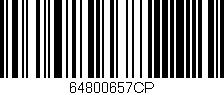 Código de barras (EAN, GTIN, SKU, ISBN): '64800657CP'