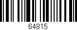 Código de barras (EAN, GTIN, SKU, ISBN): '64815'