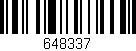 Código de barras (EAN, GTIN, SKU, ISBN): '648337'