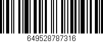 Código de barras (EAN, GTIN, SKU, ISBN): '649528787316'