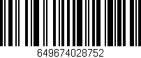 Código de barras (EAN, GTIN, SKU, ISBN): '649674028752'