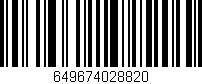 Código de barras (EAN, GTIN, SKU, ISBN): '649674028820'