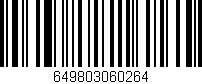 Código de barras (EAN, GTIN, SKU, ISBN): '649803060264'
