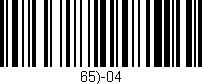 Código de barras (EAN, GTIN, SKU, ISBN): '65)-04'