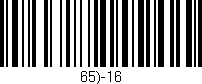Código de barras (EAN, GTIN, SKU, ISBN): '65)-16'