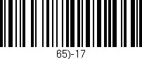 Código de barras (EAN, GTIN, SKU, ISBN): '65)-17'