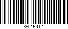 Código de barras (EAN, GTIN, SKU, ISBN): '650158.01'