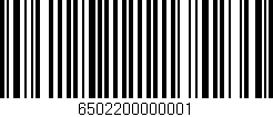 Código de barras (EAN, GTIN, SKU, ISBN): '6502200000001'