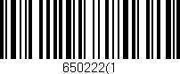 Código de barras (EAN, GTIN, SKU, ISBN): '650222(1'