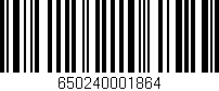 Código de barras (EAN, GTIN, SKU, ISBN): '650240001864'