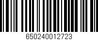 Código de barras (EAN, GTIN, SKU, ISBN): '650240012723'