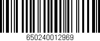 Código de barras (EAN, GTIN, SKU, ISBN): '650240012969'
