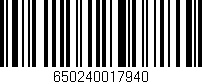 Código de barras (EAN, GTIN, SKU, ISBN): '650240017940'