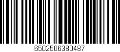 Código de barras (EAN, GTIN, SKU, ISBN): '6502506380487'