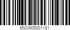 Código de barras (EAN, GTIN, SKU, ISBN): '6502605001191'