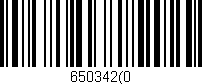 Código de barras (EAN, GTIN, SKU, ISBN): '650342(0'