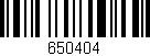 Código de barras (EAN, GTIN, SKU, ISBN): '650404'