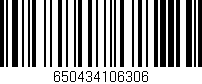Código de barras (EAN, GTIN, SKU, ISBN): '650434106306'