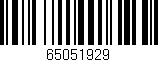 Código de barras (EAN, GTIN, SKU, ISBN): '65051929'