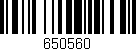 Código de barras (EAN, GTIN, SKU, ISBN): '650560'