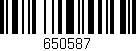Código de barras (EAN, GTIN, SKU, ISBN): '650587'