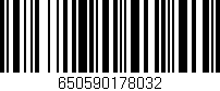 Código de barras (EAN, GTIN, SKU, ISBN): '650590178032'