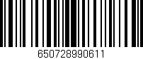 Código de barras (EAN, GTIN, SKU, ISBN): '650728990611'