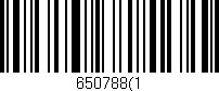 Código de barras (EAN, GTIN, SKU, ISBN): '650788(1'