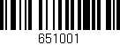 Código de barras (EAN, GTIN, SKU, ISBN): '651001'