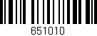 Código de barras (EAN, GTIN, SKU, ISBN): '651010'