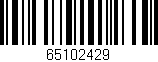 Código de barras (EAN, GTIN, SKU, ISBN): '65102429'