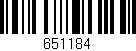Código de barras (EAN, GTIN, SKU, ISBN): '651184'