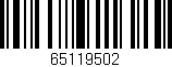 Código de barras (EAN, GTIN, SKU, ISBN): '65119502'