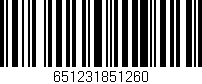 Código de barras (EAN, GTIN, SKU, ISBN): '651231851260'